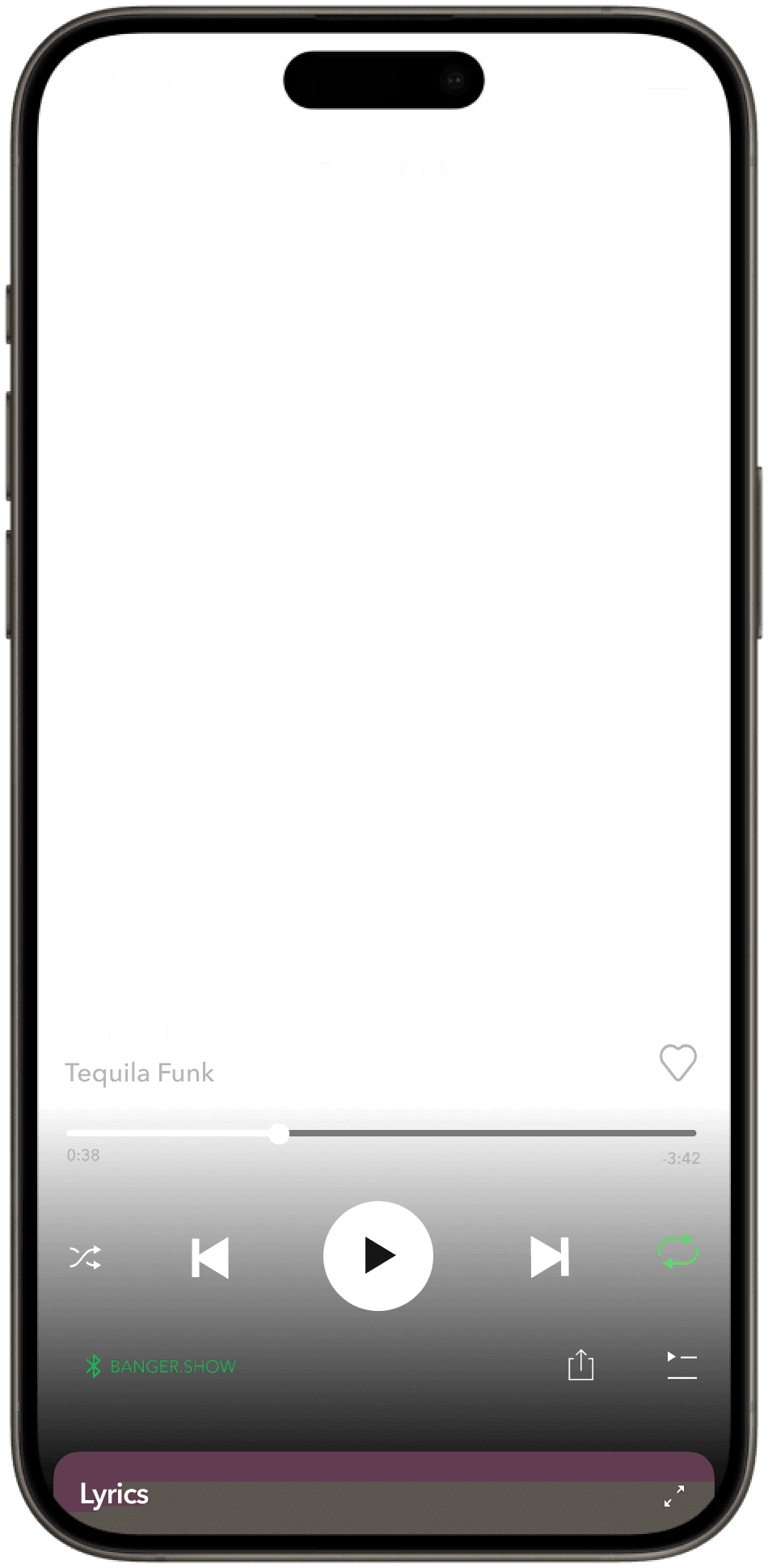 iPhone 15 Pro Max with Spotify Canvas playing track