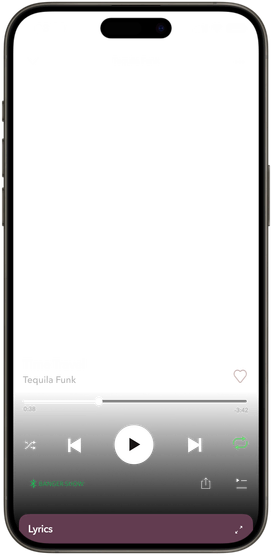 iPhone 15 Pro Max with Spotify Canvas playing track