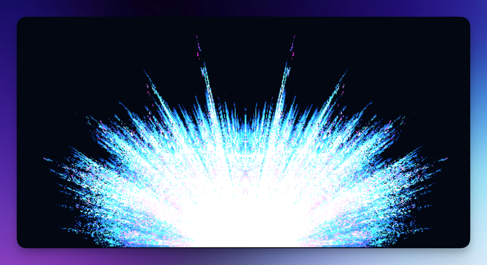 Pulsar visualizer with radiating light rays Pulsar visualizer with radiating light rays